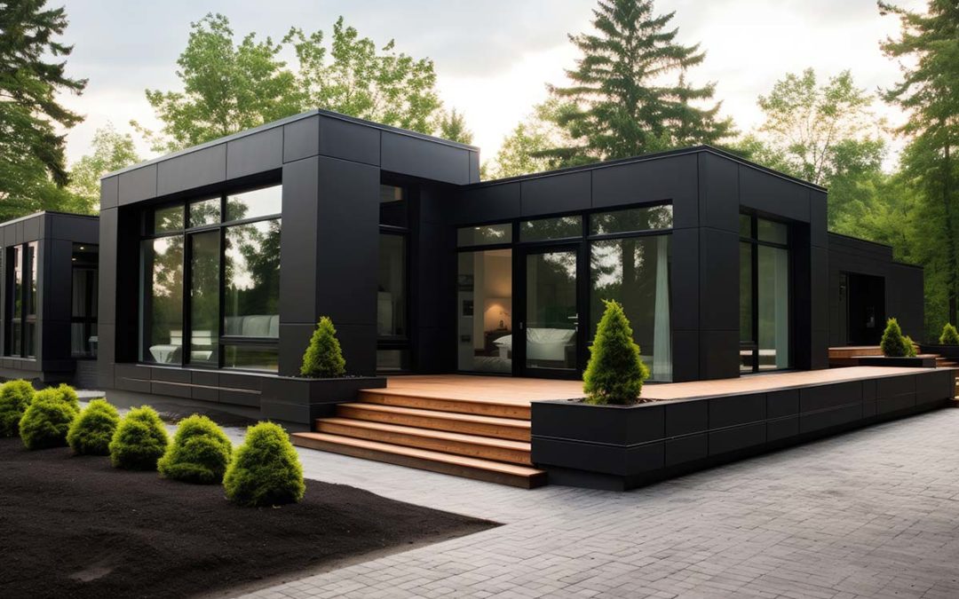 Sleek and simple black exterior